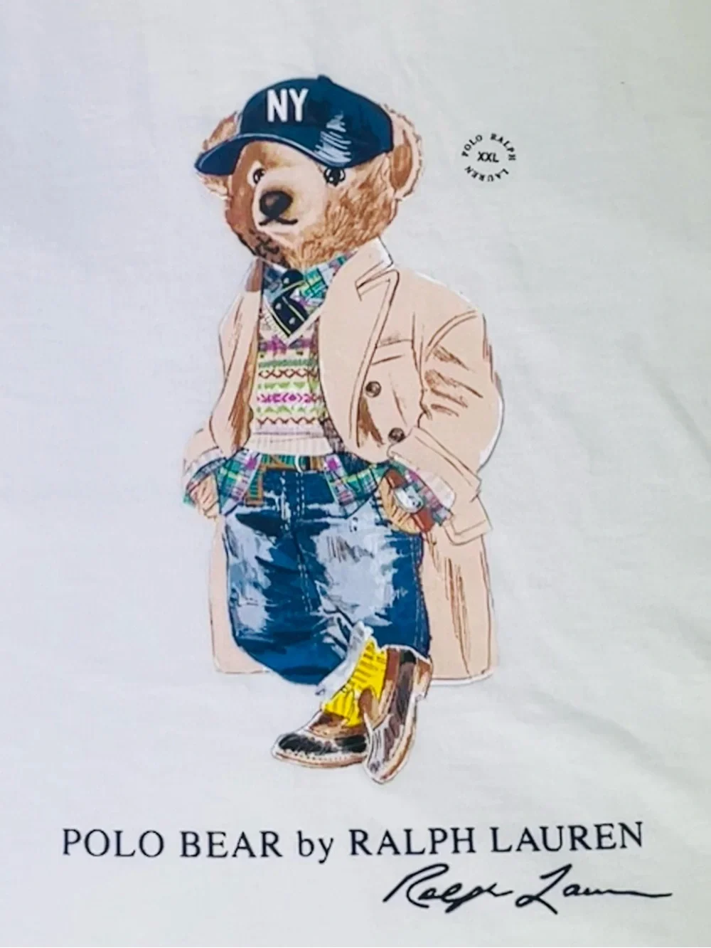 NWT Polo Ralph Lauren Men’s Classic Fit Polo Bear Jersey T-Shirt. White. Sz: 2XL